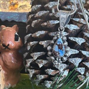 925 Sterling Golden hills turquoise necklace